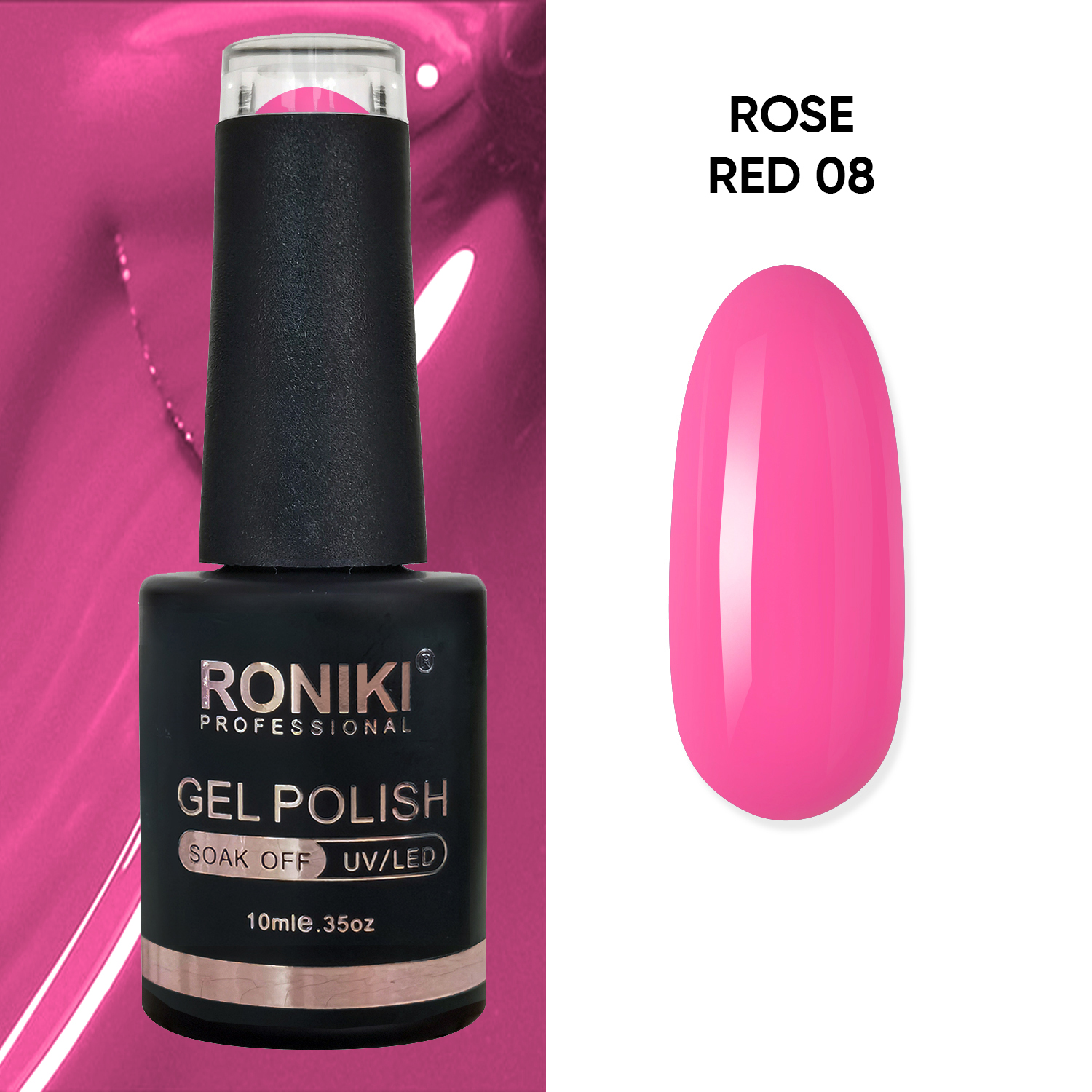 Oja Semipermanenta Roniki Rose Red 08