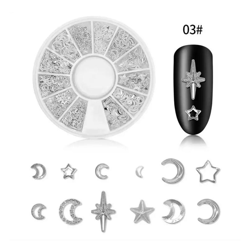 Disc 3D Nail Art Silver- 03