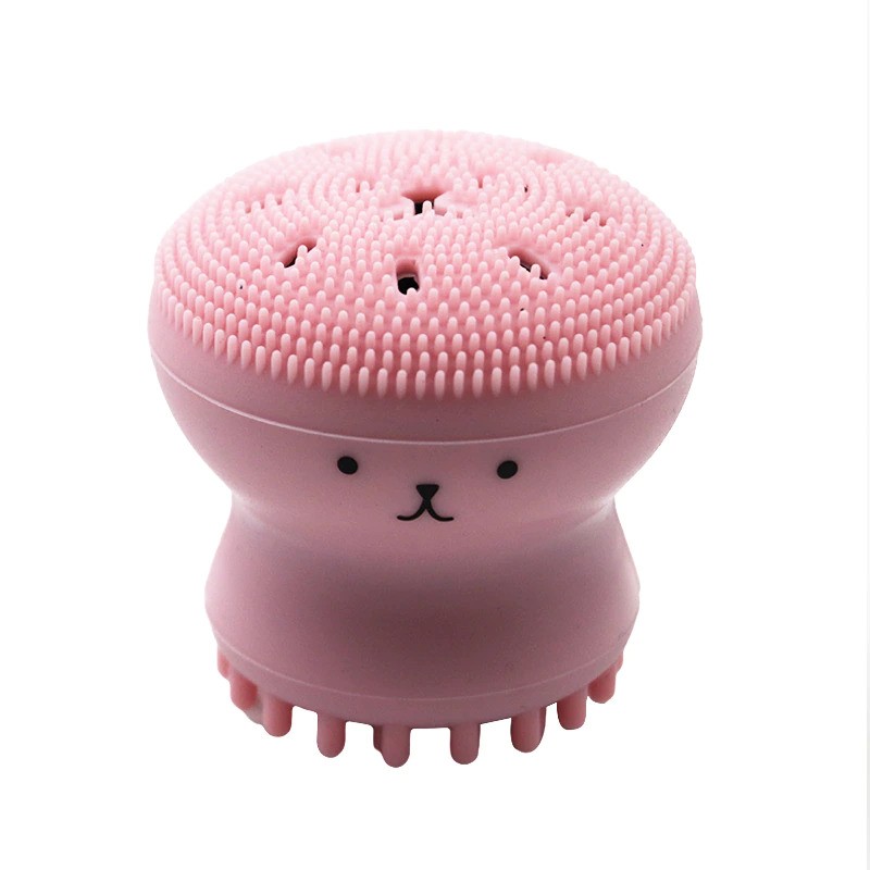 Perie Faciala Pentru Curatare Si Exfoliere Din Silicon, Roz