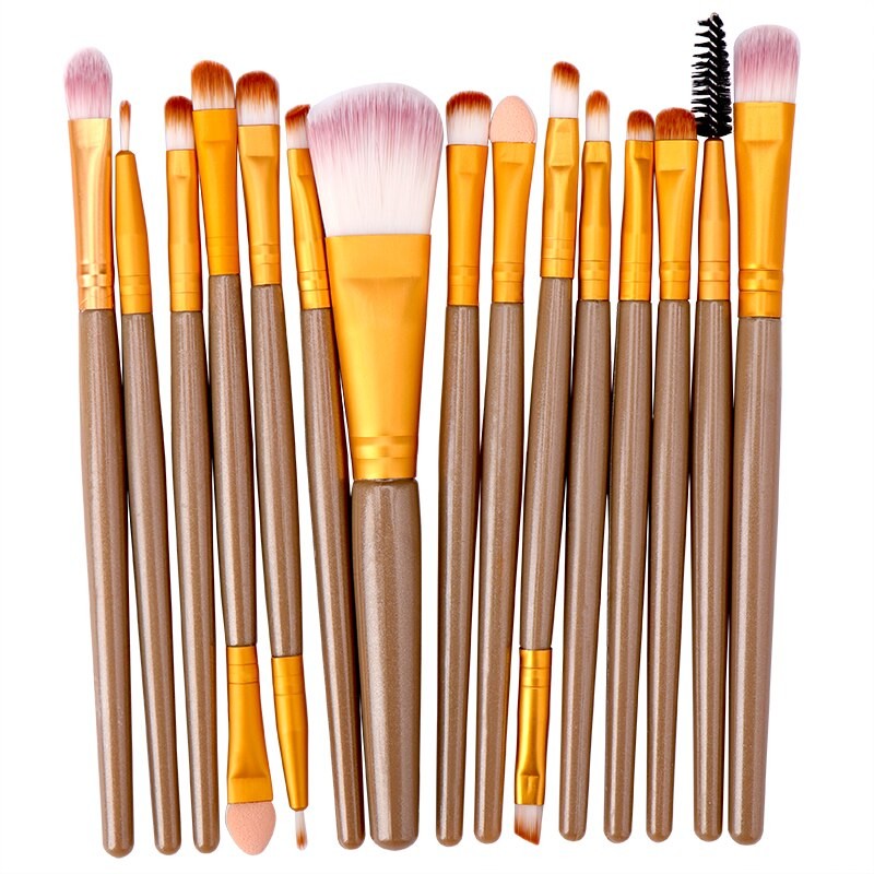 Set 20 Pensule Profesionale Pentru Machiaj, Crem - MB03