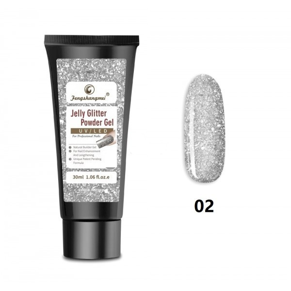 Polygel Jelly Glitter FSM 30ml - 02