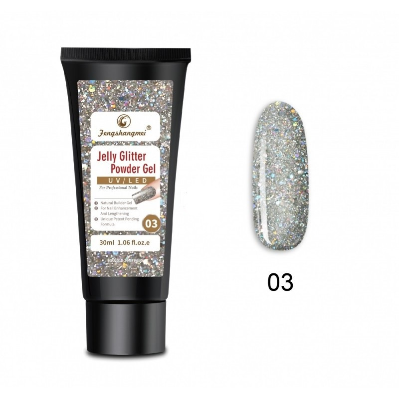 Polygel Jelly Glitter FSM 30ml - 03