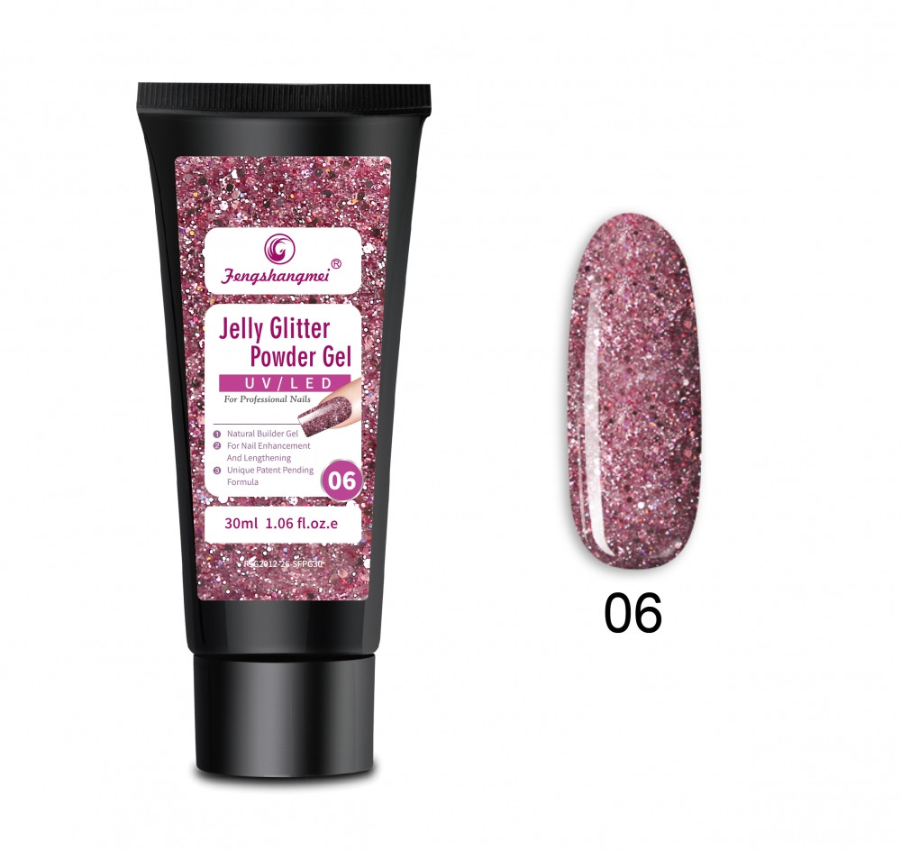 Polygel Jelly Glitter FSM 30ml - 06