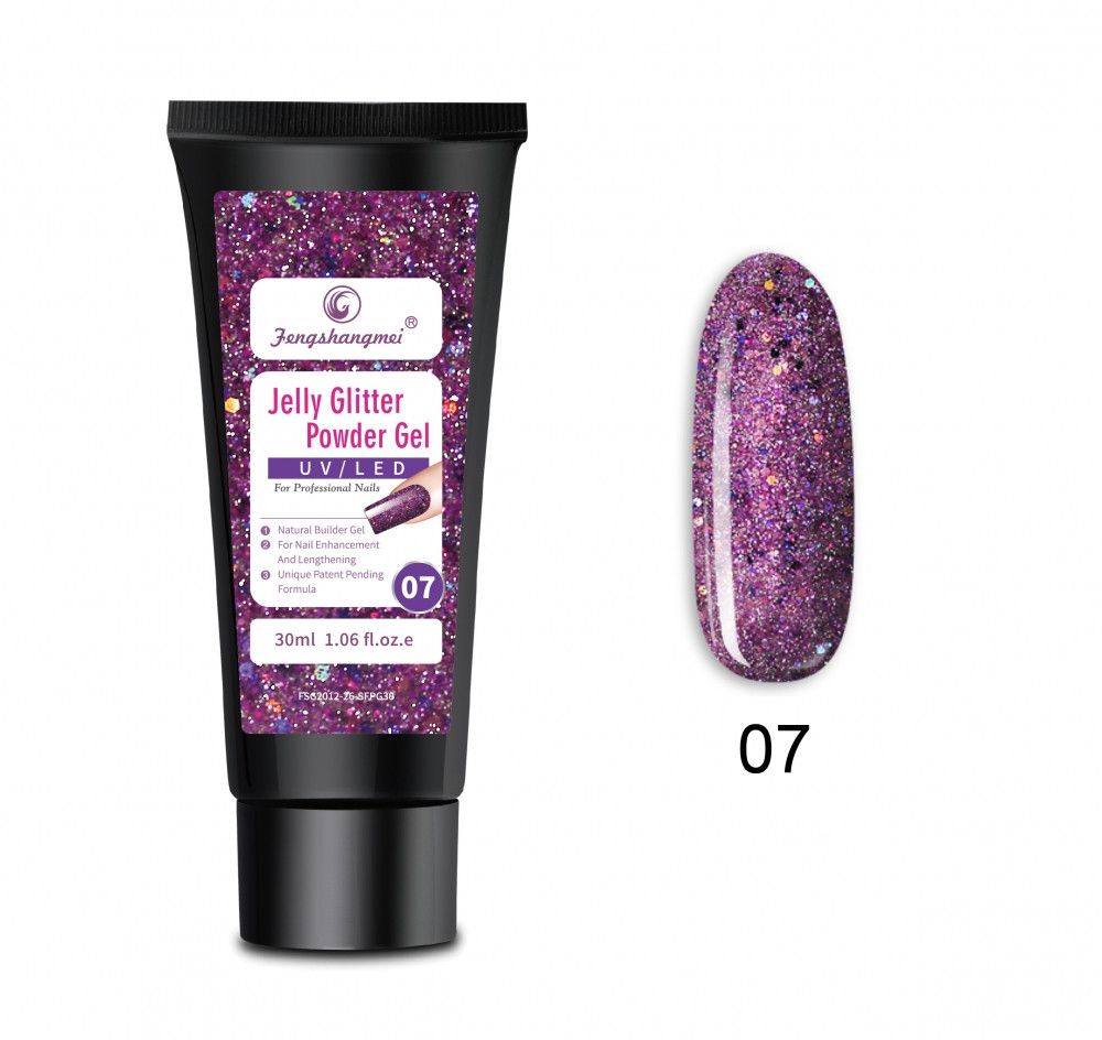 Polygel Jelly Glitter FSM 30ml - 07