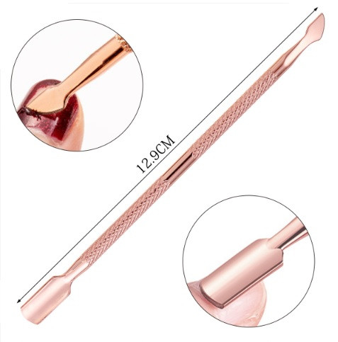 Profesional Spatulă Cuticule Rose Gold pentru Manichiură, Pedichiură