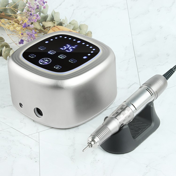 Freză Electrică Profesională Silver, 75W și 35.000 RPM pentru Manichiură și Pedichiură