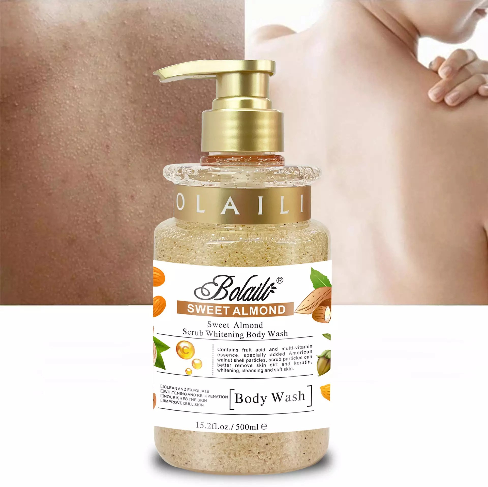 Gel De Dus Exfoliant, Migdale Dulci 500ml