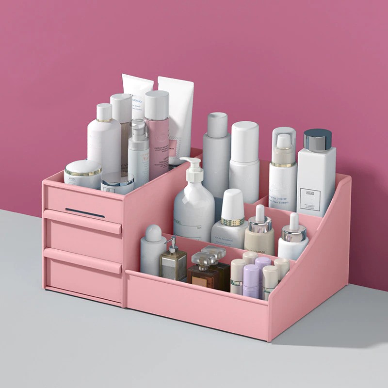 Organizator produse manichiura si cosmetice, Roz