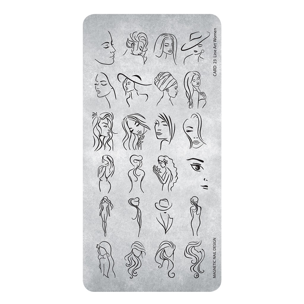Matrita unghii metalica, Line Art Women 23