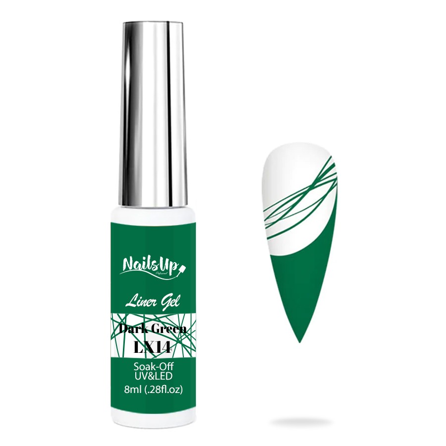 Liner Gel , NailsUp, 8 ml LX14,  Dark Green