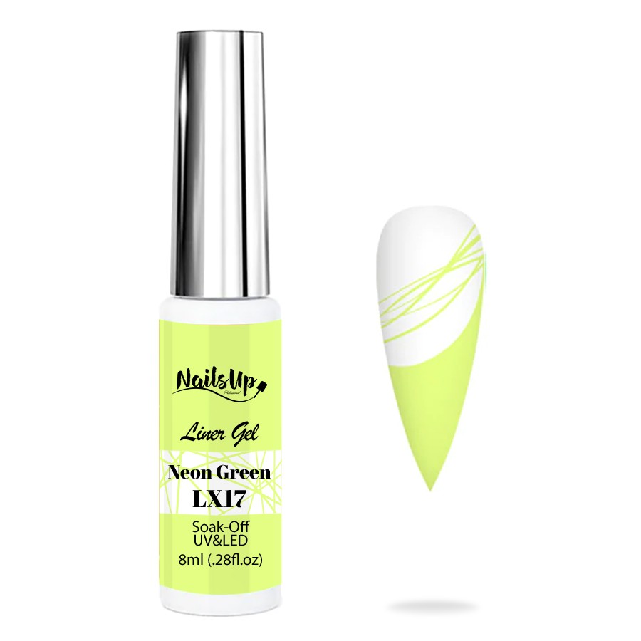 Liner Gel , NailsUp, 8 ml LX17, Neon Green