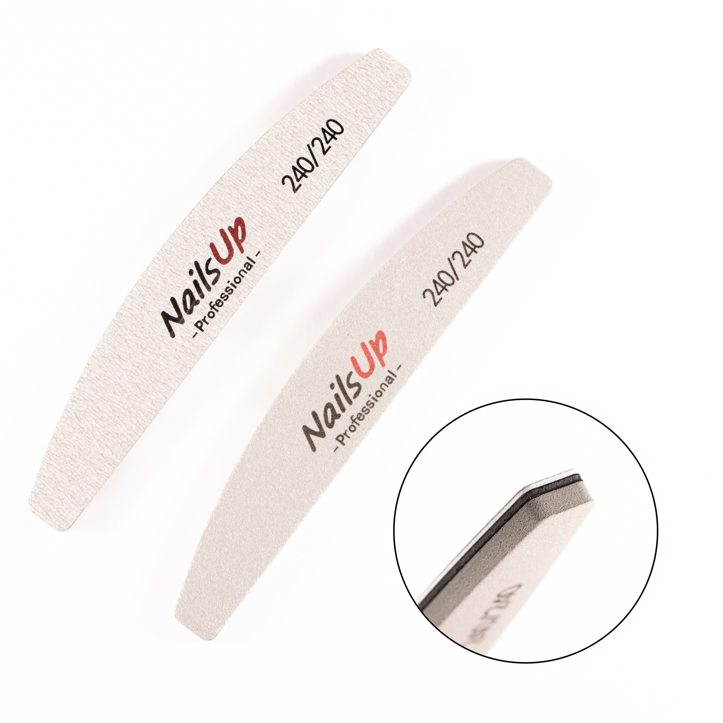Buffer Unghii NAILSUP Tip Pilă 2 în 1 Semilună 240/240 Refolosibil
