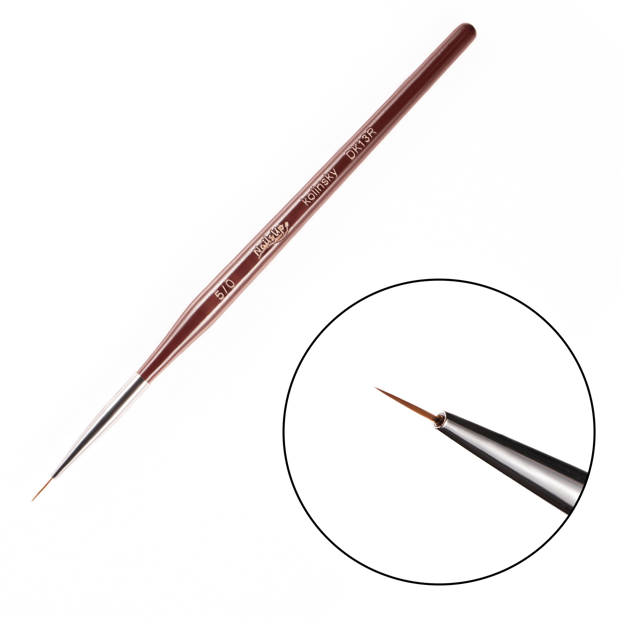 Pensula unghii pentru pictura NailsUp Kolinsky 5/0