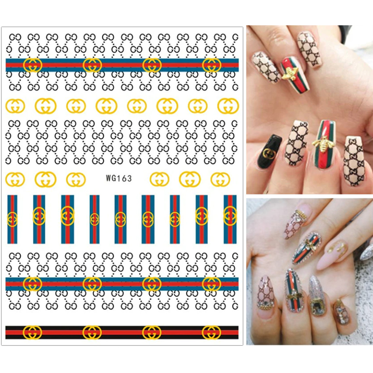 Sticker decor unghii autoadeziv WG163