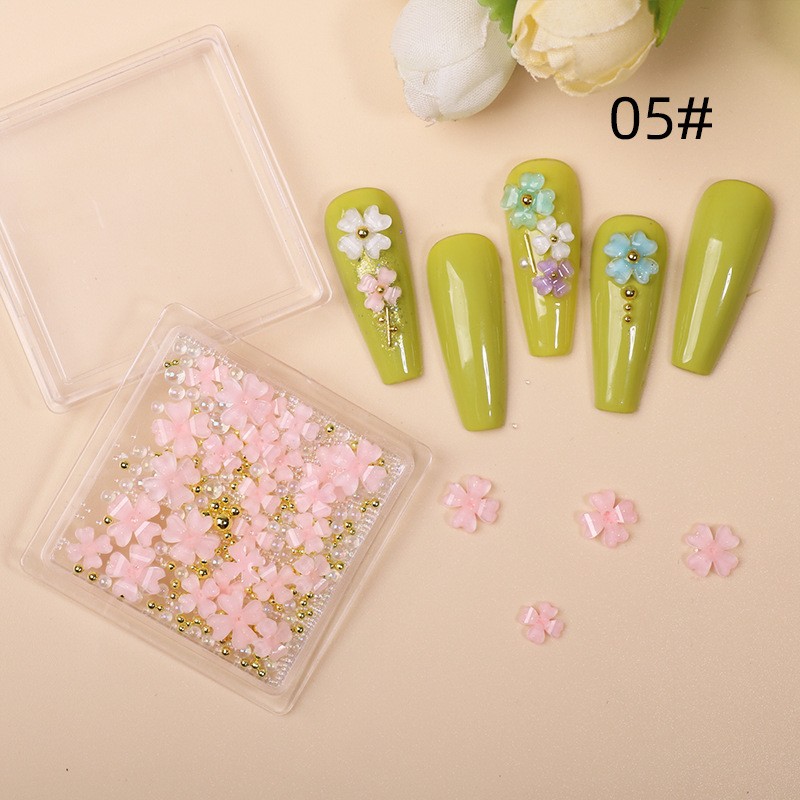 Decor Unghii NailsUp Caviar si Flori Nail Art Pink