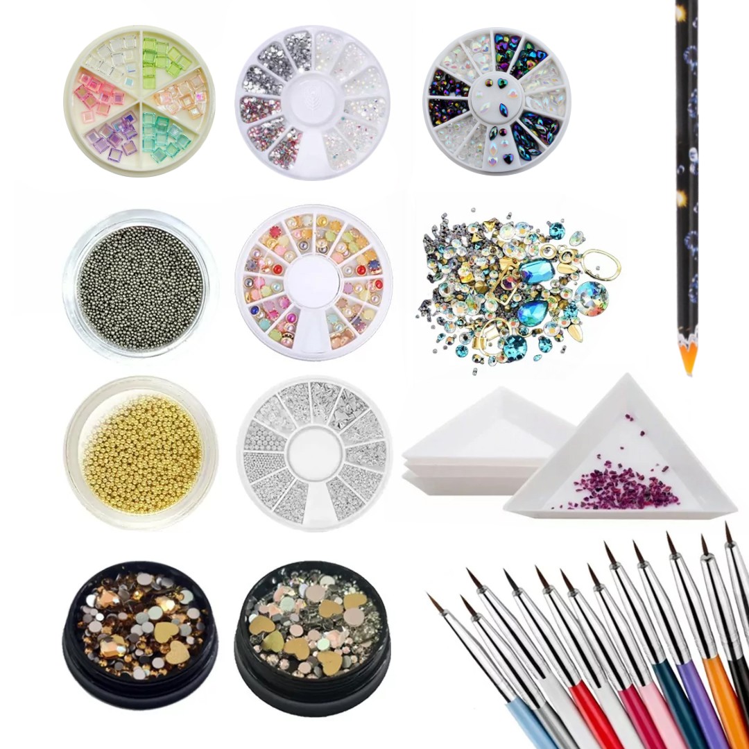 Kit Pietricele, Caviar, Strasuri Pentru Unghii
