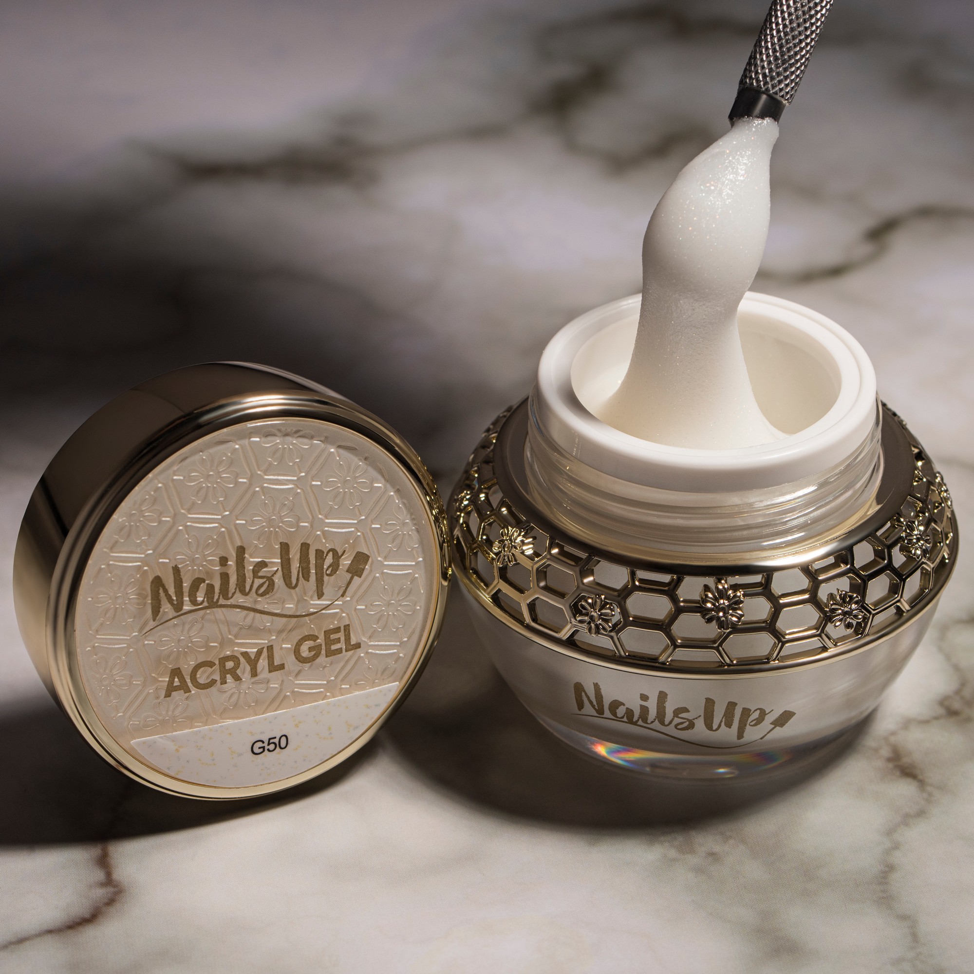 Acryl Gel Glitter Milky White NAILSUP 30g - G50