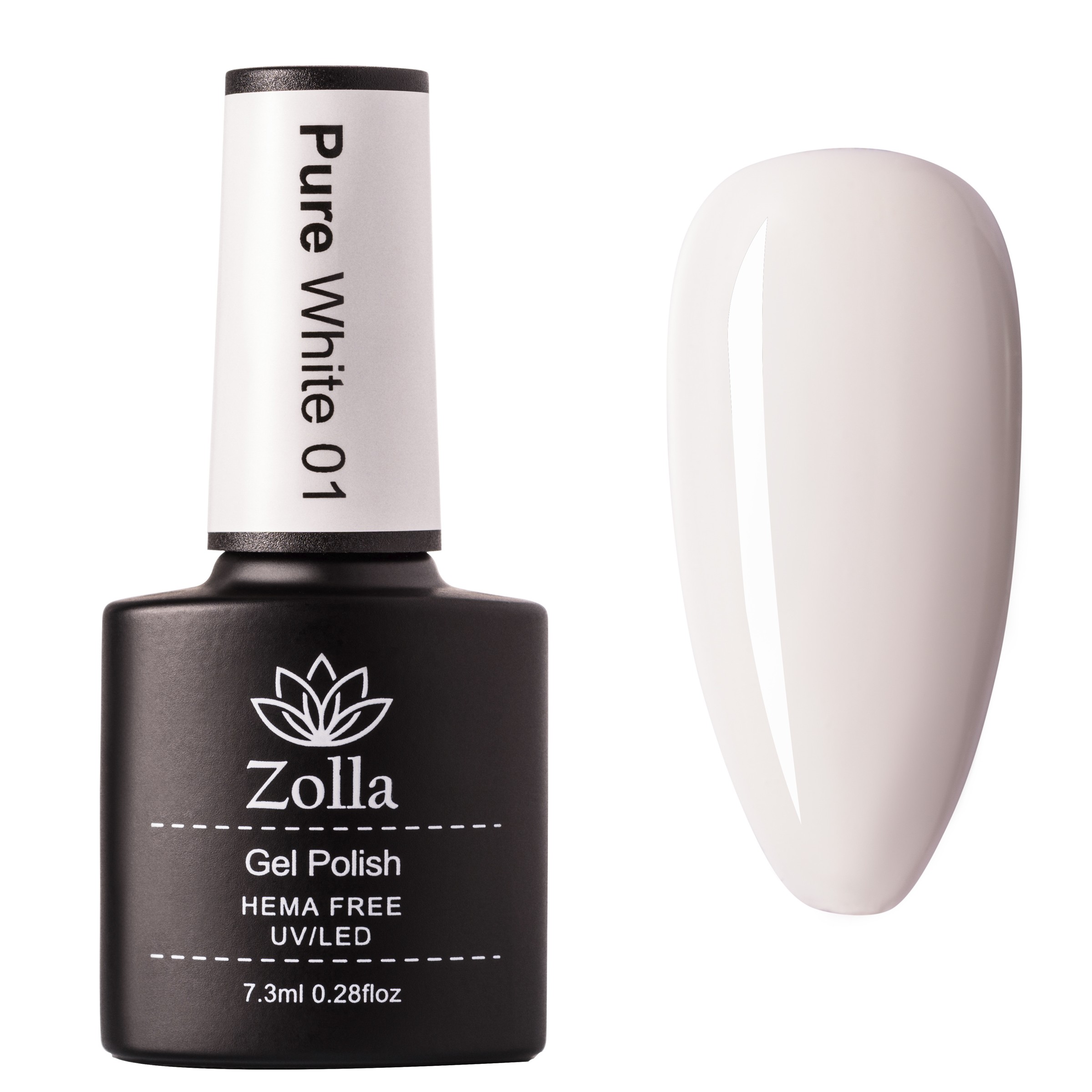 Ojă Semipermanentă Zolla HEMA Free White 01 - 7.3ml