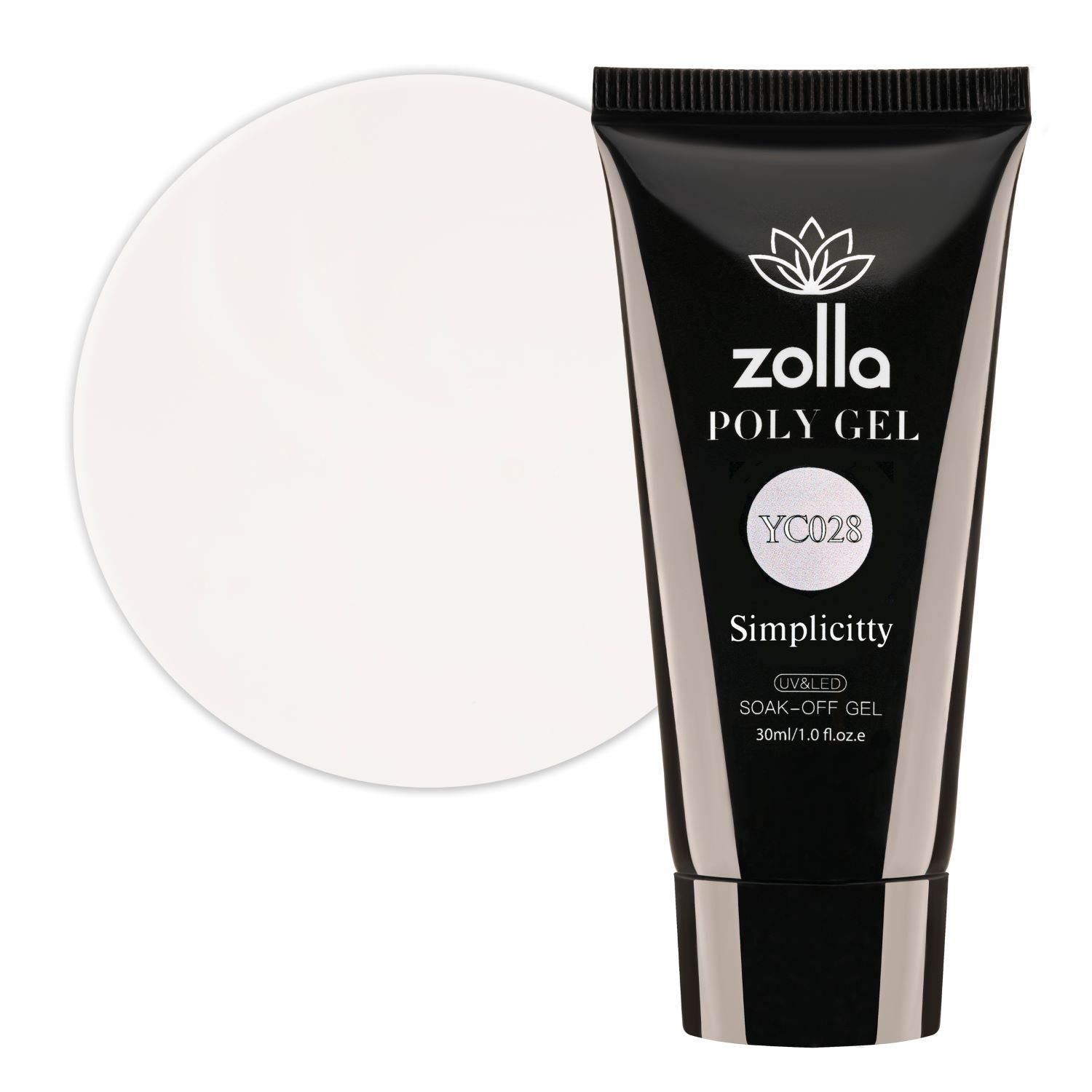 Polygel Zolla Simplicity YC028, 30ml CLEAR