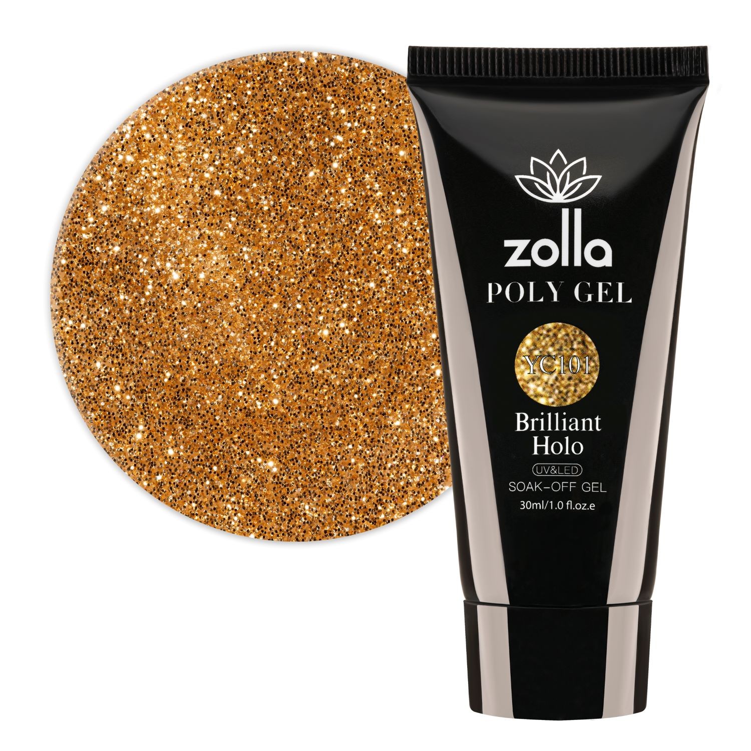Polygel Zolla Brilliant Holo YC101, 30ml