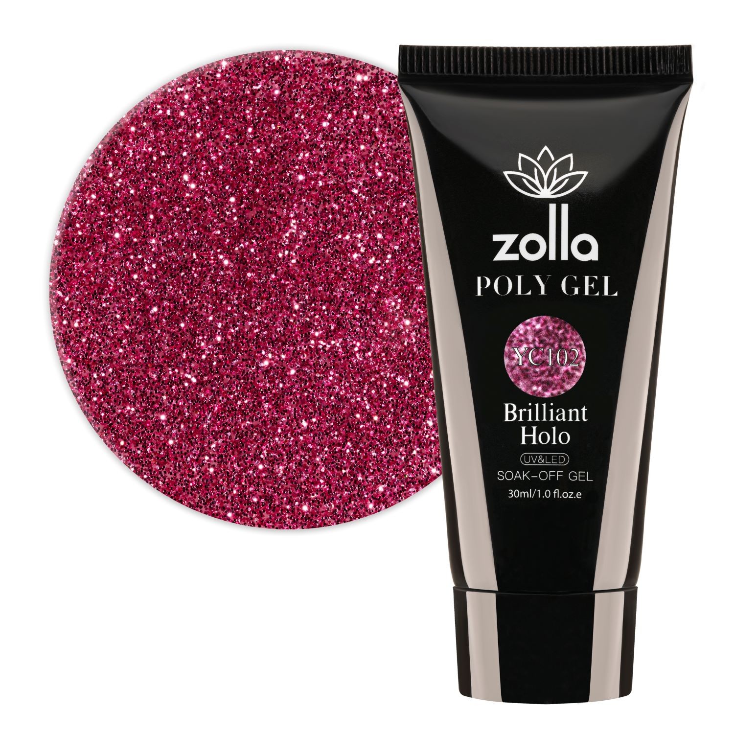 Polygel Zolla Brilliant Holo YC102, 30ml