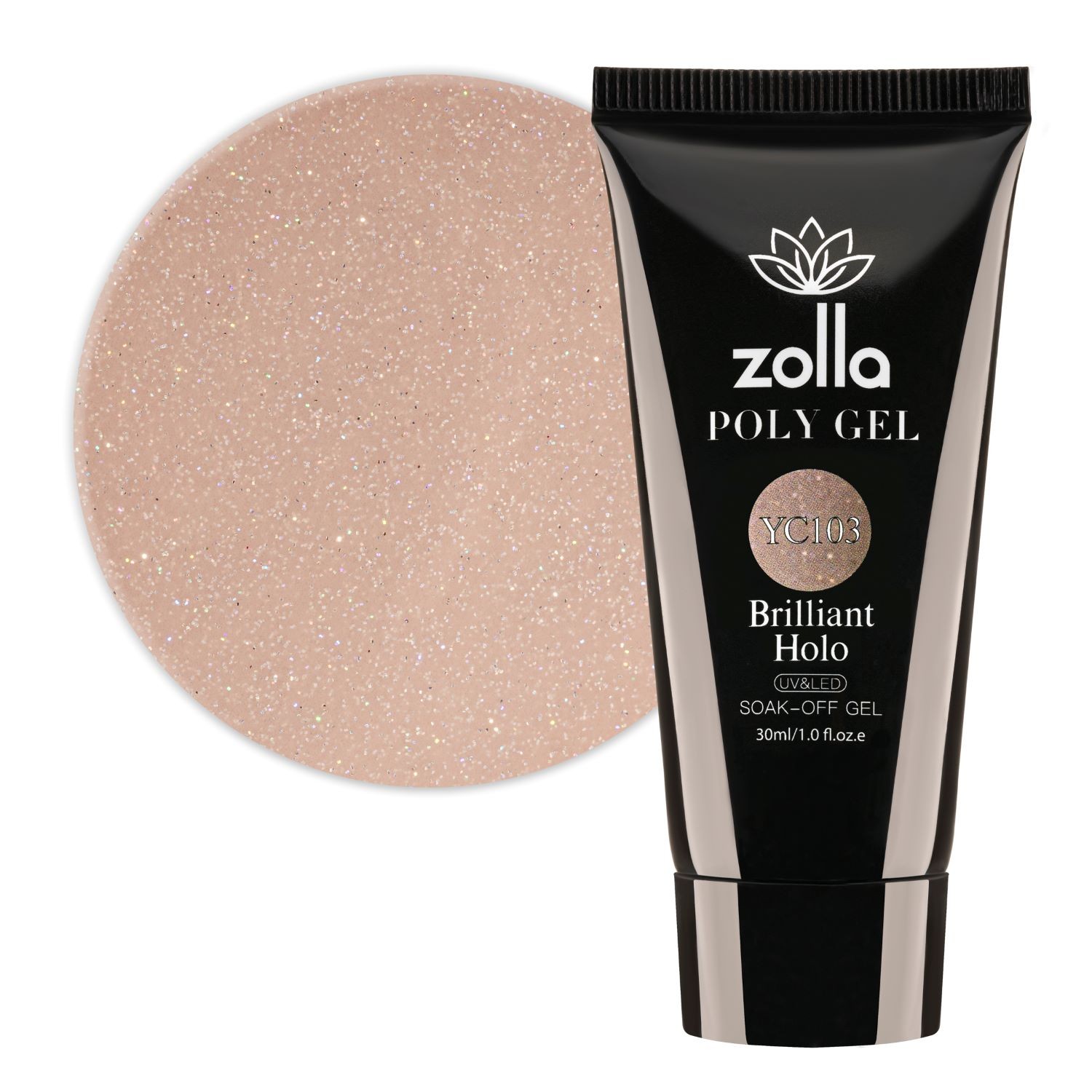 Polygel Zolla Brilliant Holo YC103, 30ml
