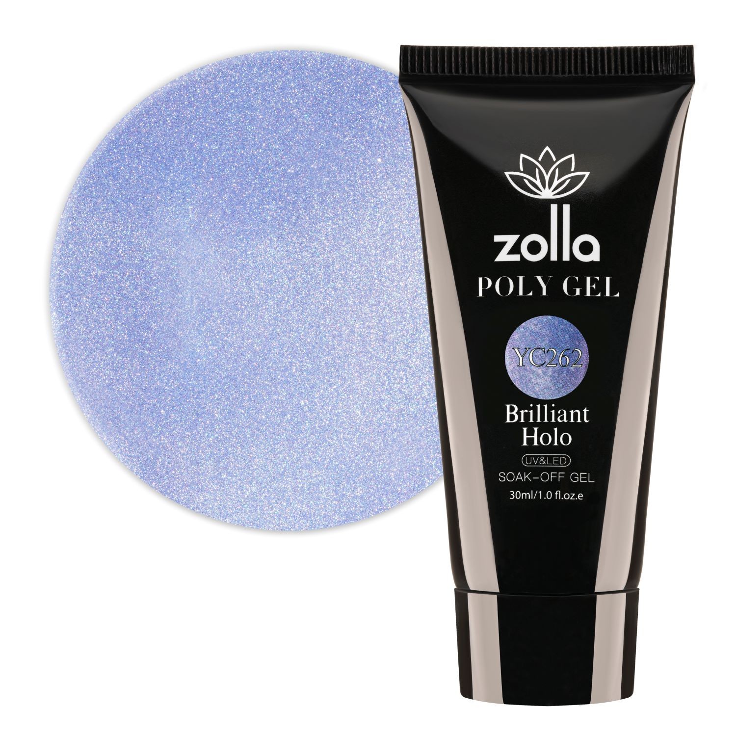 Polygel Zolla Brilliant Holo YC262, 30ml