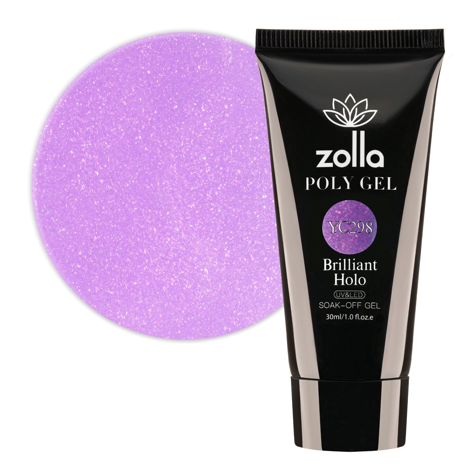 Polygel Zolla Brilliant Holo YC298, 30ml