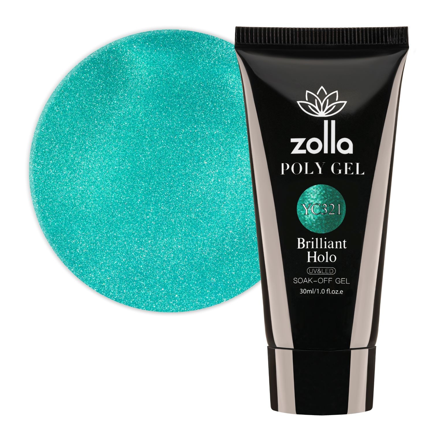 Polygel Zolla Brilliant Holo YC321, 30ml