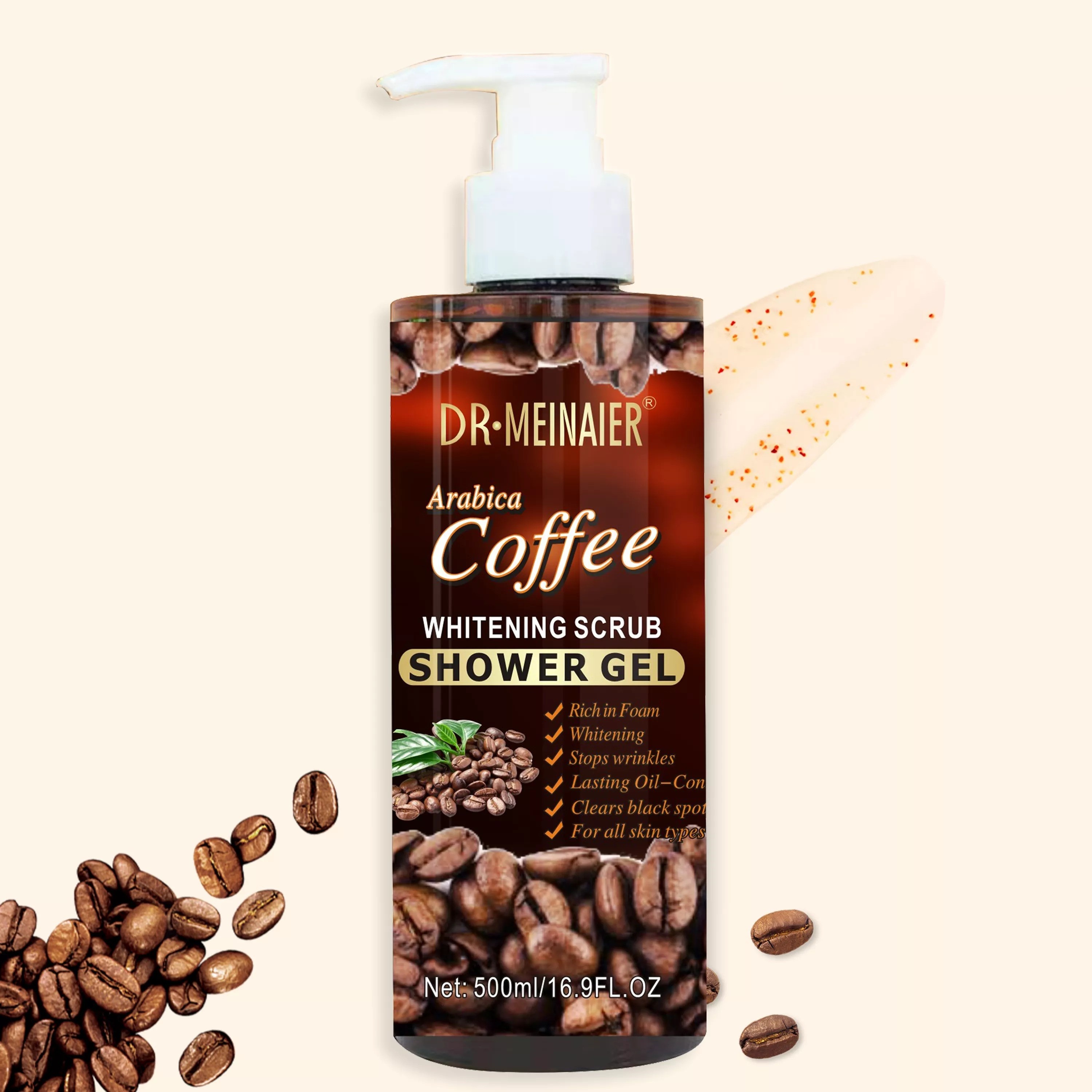 Gel De Dus Cu Extract De Cafea Arabica, 500ml
