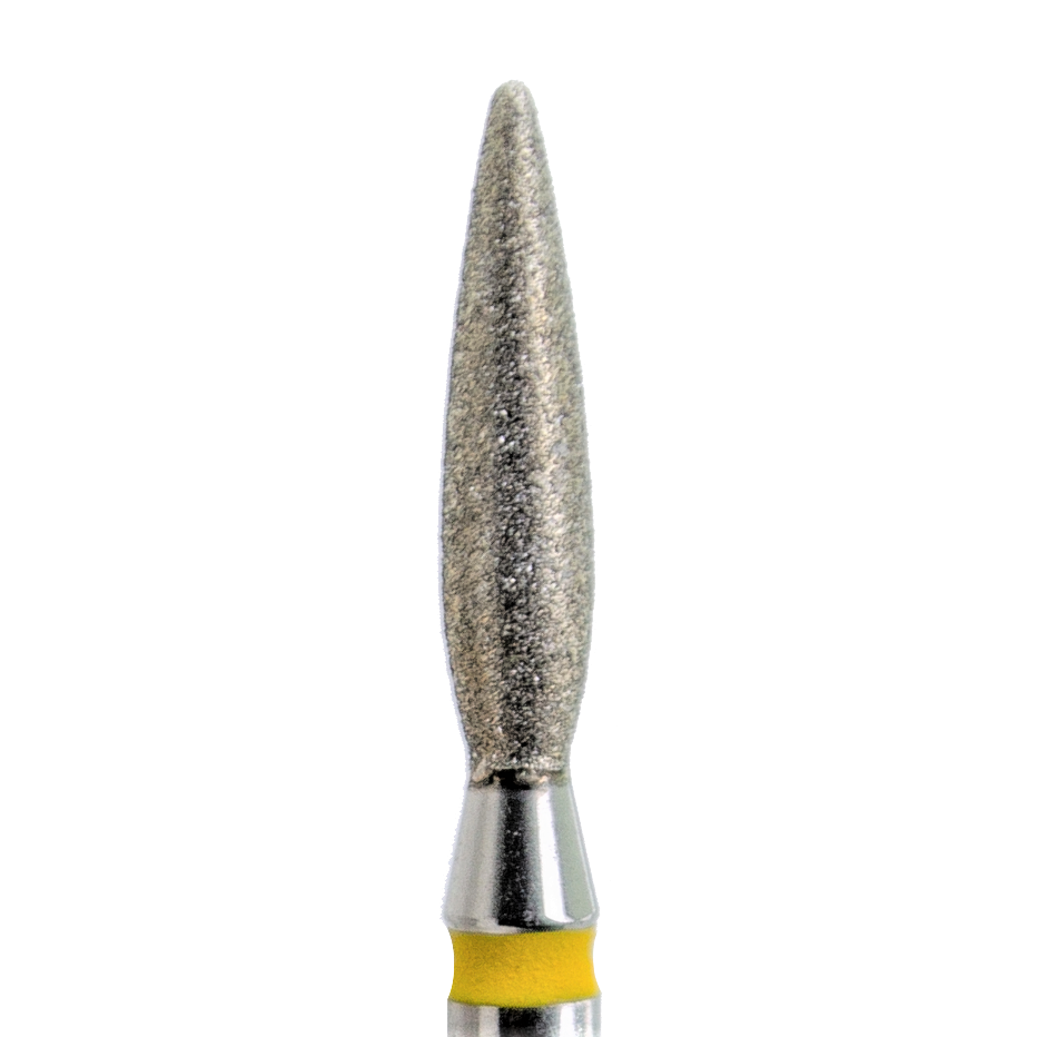 Capăt Freză NAILSUP Diamant Flacără Yellow RS-D23-OM150 pentru Cuticule