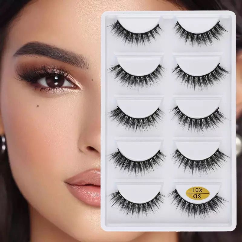 Set 5 perechi gene false naturale pentru ochi