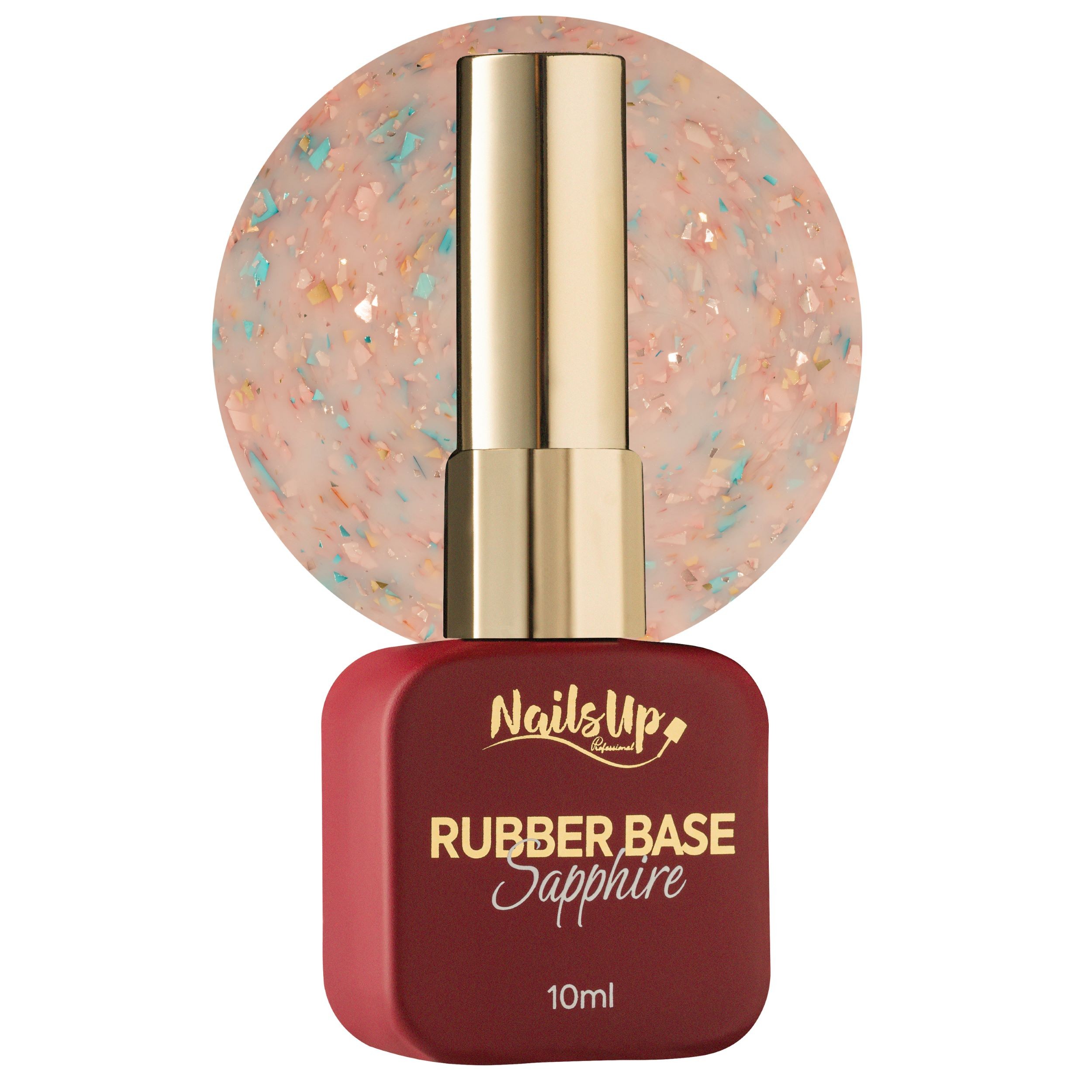 Rubber base NAILSUP Sapphire Flakes 010 10 ml
