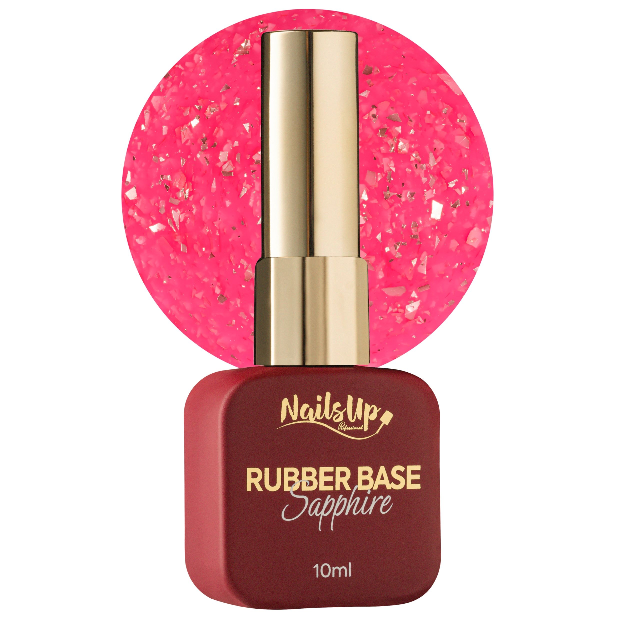 Rubber base NAILSUP Sapphire Flakes 014 10 ml
