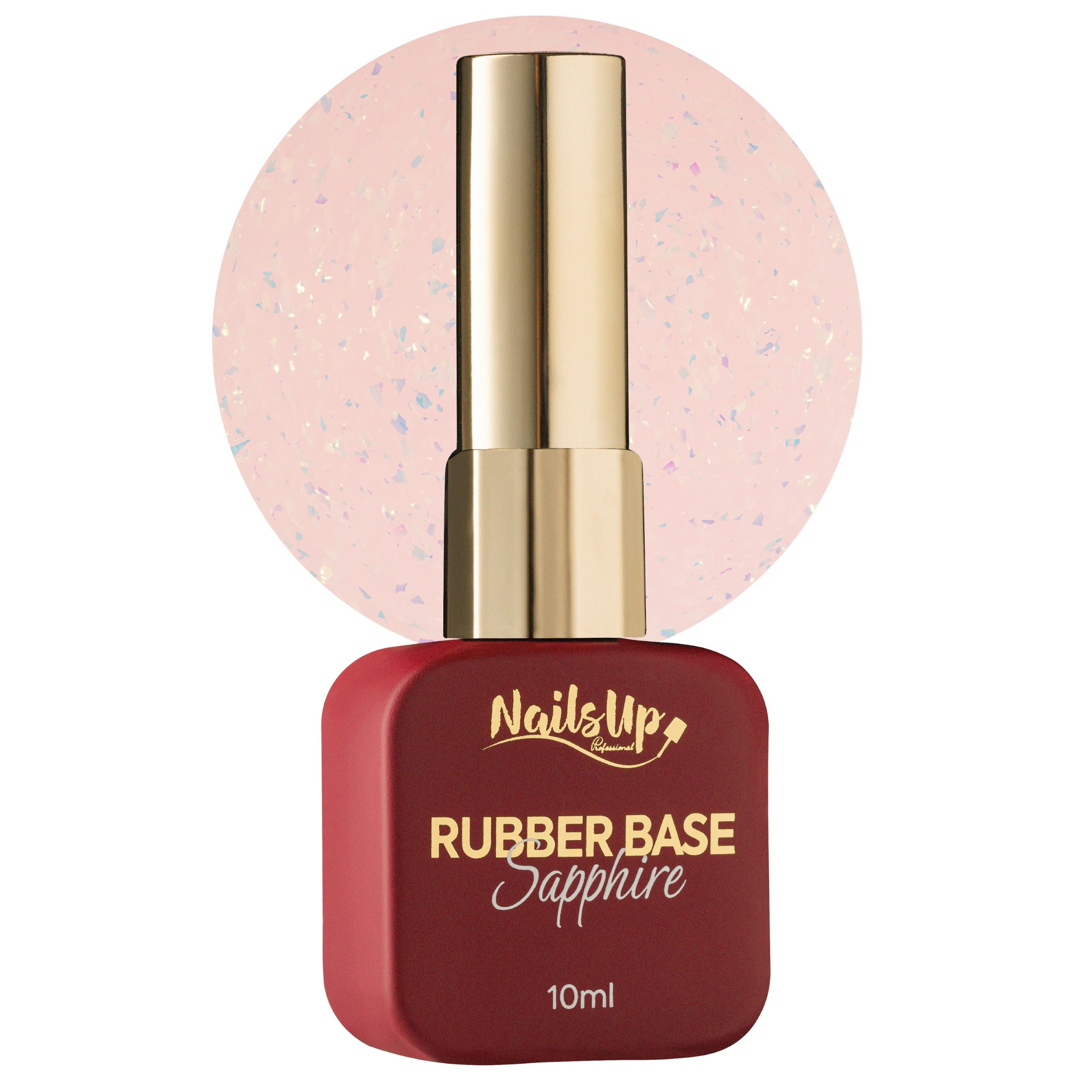 Rubber base NAILSUP Sapphire Flakes 026 10 ml