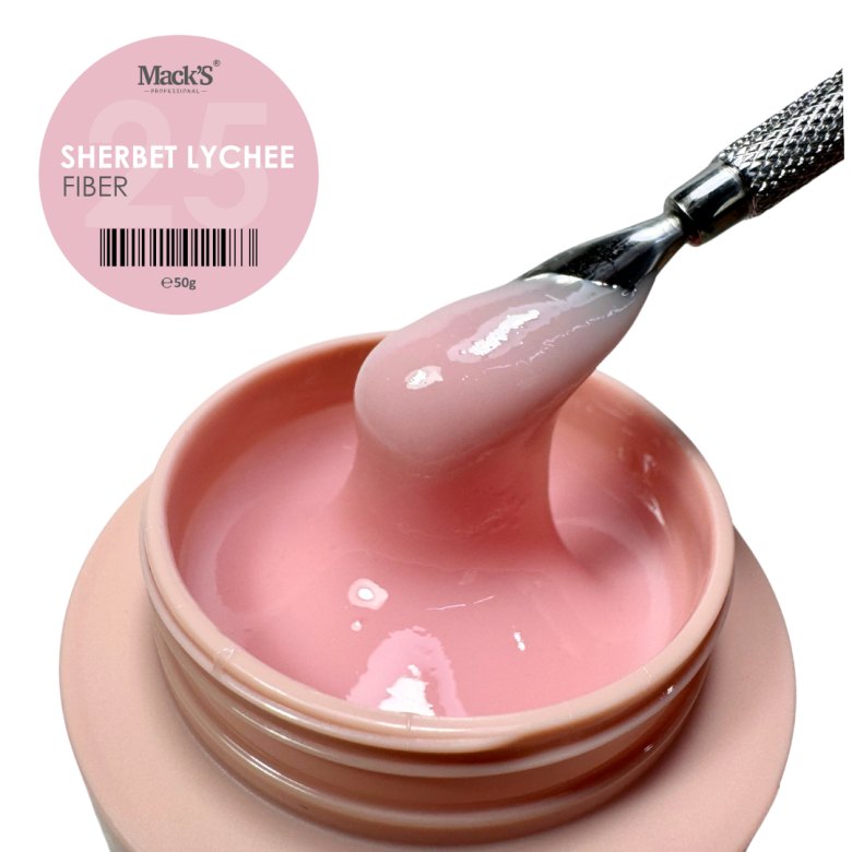 Gel Uv Constructie Fiber Sherbet Lychee 25 Mack's 50g