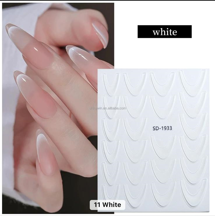 Sticker French Ombre White SD1933