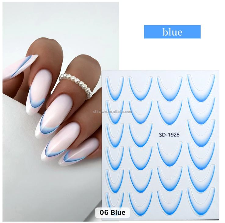 Sticker French Ombre Blue SD1928