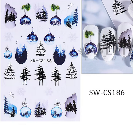 Sticker pentru unghii nail art Christmas SW-CS186