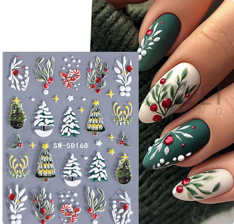 Sticker pentru unghii nail art Christmas SWO-5D168