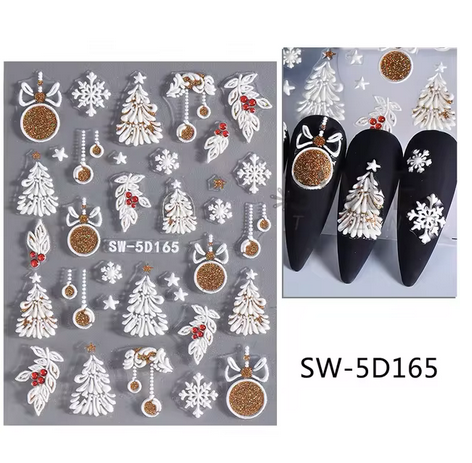 Sticker pentru unghii nail art Christmas SWO-5D165