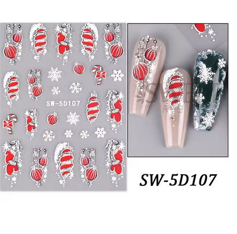 Sticker pentru unghii nail art Christmas SWO-5D107