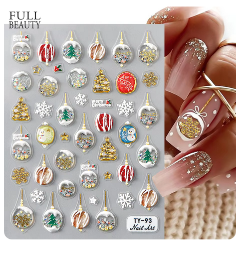 Sticker pentru unghii nail art Christmas TY-93
