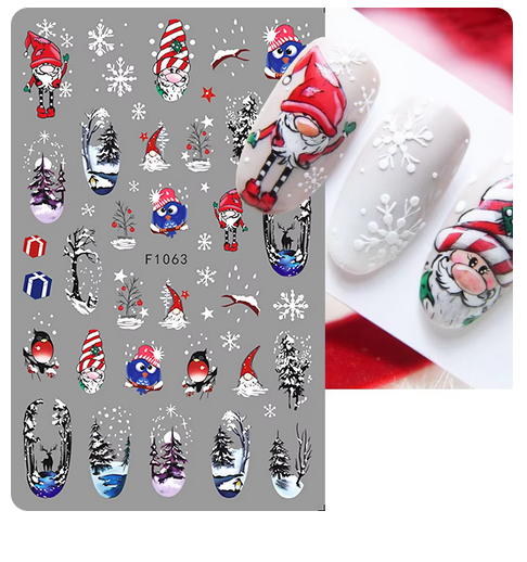 Sticker pentru unghii nail art Christmas F1063
