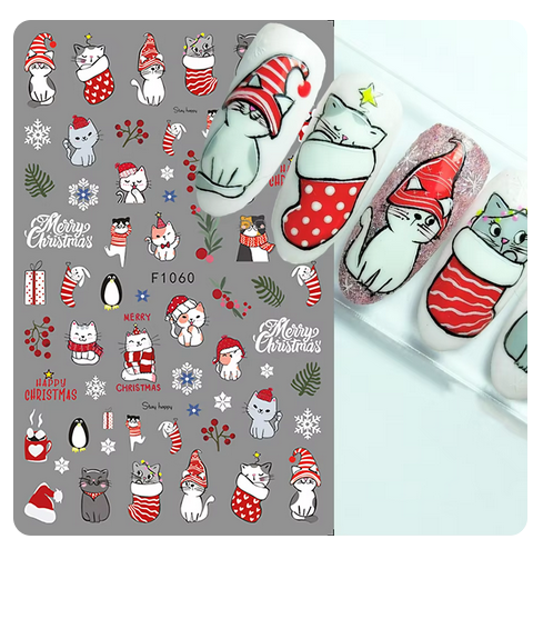 Sticker pentru unghii nail art Christmas F1060