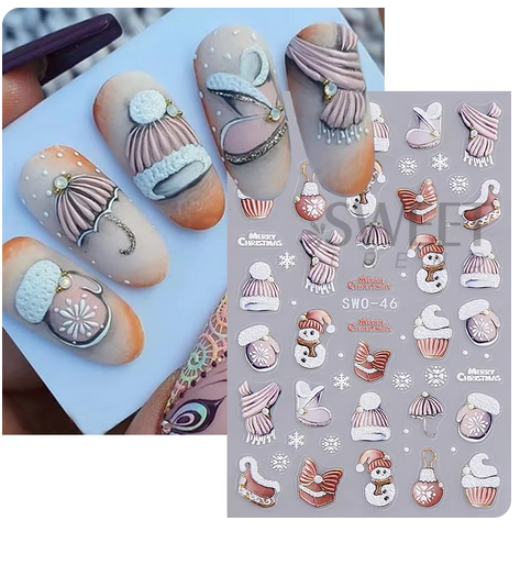 Sticker pentru unghii nail art Christmas SWO-46