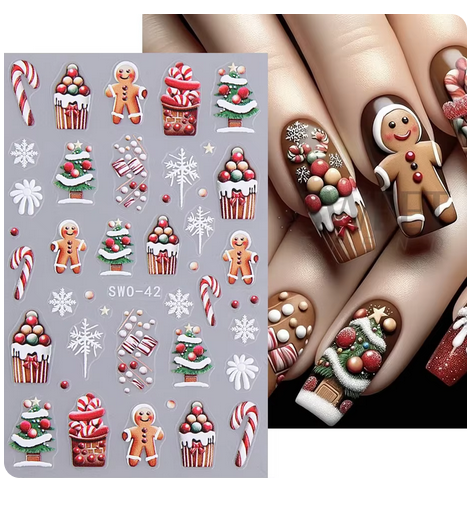 Sticker pentru unghii nail art Christmas SWO-42
