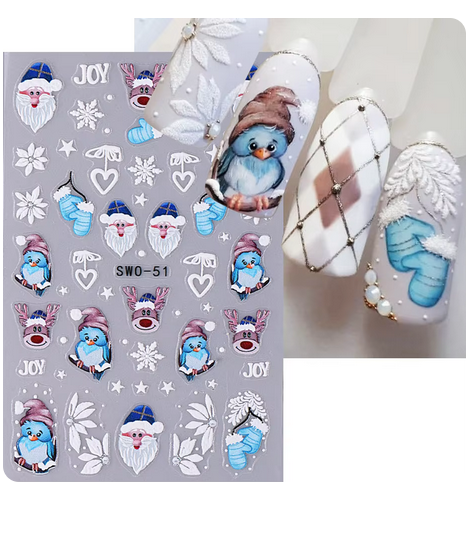 Sticker pentru unghii Nail art Christmas SWO-51