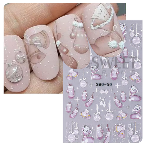 Sticker pentru unghii Nail art Christmas SWO-50