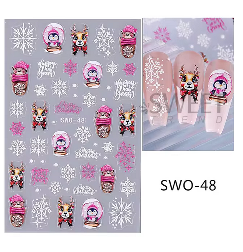 Sticker pentru unghii Nail art Christmas SWO-48